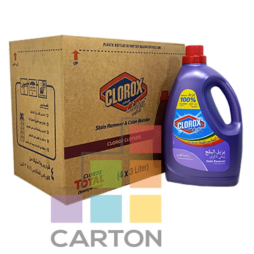 CLOROX CLOTHES STAIN REMOVER COLOR BOOSTER FLORAL 4*3LTR